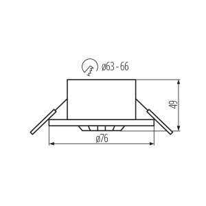 Judesio daviklis PIR įmontuojamas 360° IP65/20 220V (baltas) - Image 4